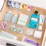 Vtopmart 25 PCS Clear Plastic Drawer Organizers Set, 4-Size Versatile Bathroom and Vanity Drawer Organizer Trays, Storage Bins for Makeup, Bedroom, Kitchen Gadgets Utensils and...