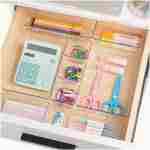 Vtopmart 25 PCS Clear Plastic Drawer Organizers Set, 4-Size Versatile Bathroom and Vanity Drawer Organizer Trays, Storage Bins for Makeup, Bedroom, Kitchen Gadgets Utensils and...