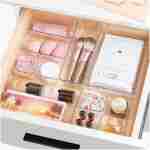 Vtopmart 25 PCS Clear Plastic Drawer Organizers Set, 4-Size Versatile Bathroom and Vanity Drawer Organizer Trays, Storage Bins for Makeup, Bedroom, Kitchen Gadgets Utensils and...