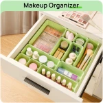Vtopmart 25 PCS Plastic Drawer Organizers Set, 4-Size Versatile Bathroom and Vanity Drawer Organizer Trays, Storage Bins for Makeup, Bedroom, Kitchen Gadgets Utensils and Office