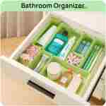 Vtopmart 25 PCS Plastic Drawer Organizers Set, 4-Size Versatile Bathroom and Vanity Drawer Organizer Trays, Storage Bins for Makeup, Bedroom, Kitchen Gadgets Utensils and Office