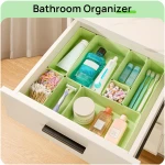 Vtopmart 25 PCS Plastic Drawer Organizers Set, 4-Size Versatile Bathroom and Vanity Drawer Organizer Trays, Storage Bins for Makeup, Bedroom, Kitchen Gadgets Utensils and Office