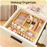 Vtopmart 25 PCS Plastic Drawer Organizers Set, 4-Size Versatile Bathroom and Vanity Drawer Organizer Trays, Storage Bins for Makeup, Bedroom, Kitchen Gadgets Utensils and Office