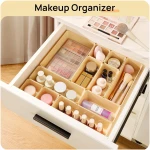 Vtopmart 25 PCS Plastic Drawer Organizers Set, 4-Size Versatile Bathroom and Vanity Drawer Organizer Trays, Storage Bins for Makeup, Bedroom, Kitchen Gadgets Utensils and Office