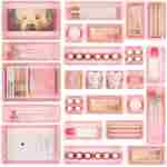 Vtopmart 25 PCS Plastic Drawer Organizers Set, 4-Size Versatile Bathroom and Vanity Drawer Organizer Trays, Storage Bins for Makeup, Bedroom, Kitchen Gadgets Utensils and Office