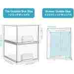 Vtopmart 4 Pack Clear Stackable Storage Drawers, 4.4'' Tall Acrylic Bathroom Makeup Organizer,Plastic Storage Bins For Vanity, Undersink, Kitchen Cabinets, Pantry, Home...