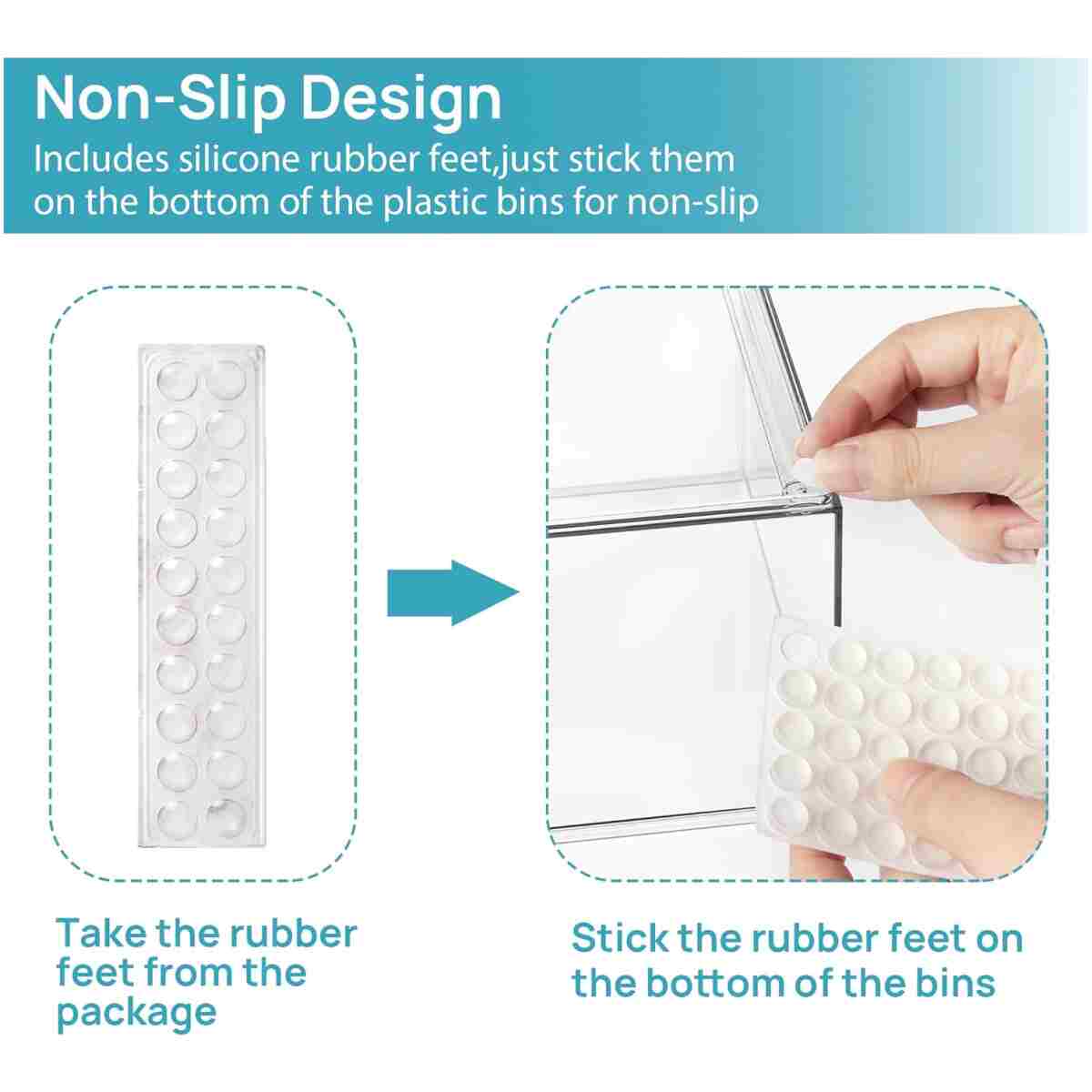 Vtopmart 4 Pack Clear Stackable Storage Drawers, 4.4'' Tall Acrylic Bathroom Makeup Organizer,Plastic Storage Bins For Vanity, Undersink, Kitchen Cabinets, Pantry, Home...
