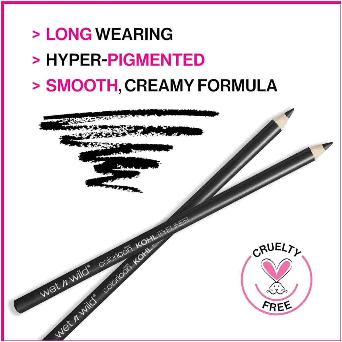 wet n wild Color Icon Kohl Eyeliner Pencil - Rich Hyper-Pigmented Color, Smooth Creamy Application, Long-Wearing Versatility, Matte Finish, Cruelty-Free & Vegan - Baby's Got...