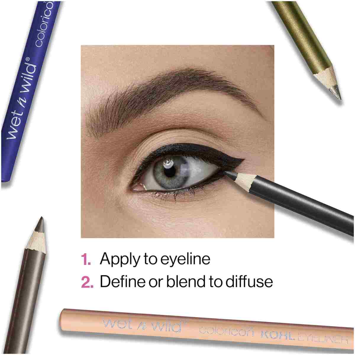 wet n wild Color Icon Kohl Eyeliner Pencil - Rich Hyper-Pigmented Color, Smooth Creamy Application, Long-Wearing Versatility, Matte Finish, Cruelty-Free & Vegan - Baby's Got...
