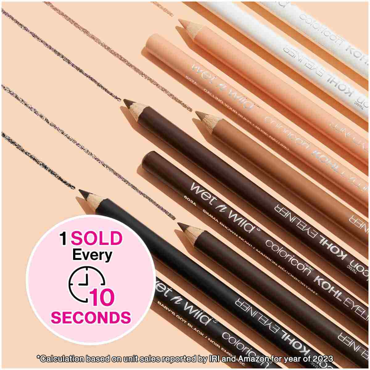 wet n wild Color Icon Kohl Eyeliner Pencil - Rich Hyper-Pigmented Color, Smooth Creamy Application, Long-Wearing Versatility, Matte Finish, Cruelty-Free & Vegan - Baby's Got...