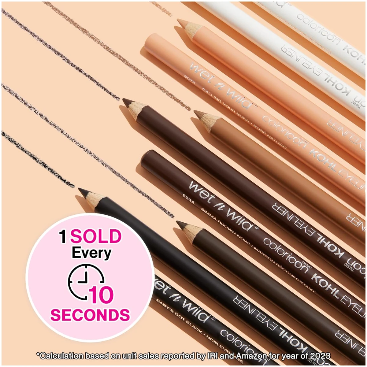 wet n wild Color Icon Kohl Eyeliner Pencil - Rich Hyper-Pigmented Color, Smooth Creamy Application, Long-Wearing Versatility, Matte Finish, Cruelty-Free & Vegan - Baby's Got...