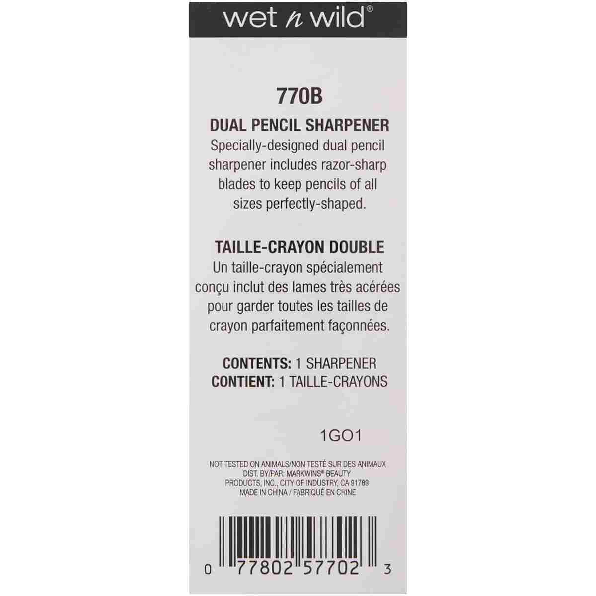 wet n wild Dual Pencil Sharpener Dual-Pencil Eyeliner Pencil Sharpener | Convenient | Essential Tool | Sharpens | Easy to Clean | Travel-Friendly | Compact (Pack of 2)