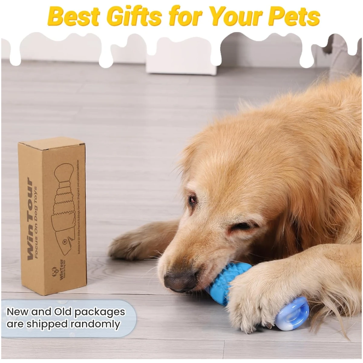 WinTour Tough Dog Toys for Aggressive Chewers, Indestructible Dog Chewers for Medium & Large Breeds, Squeaky Durable Chew Toys to Keep Them Busy, Reduce Boredom, Teeth Cleaning,...
