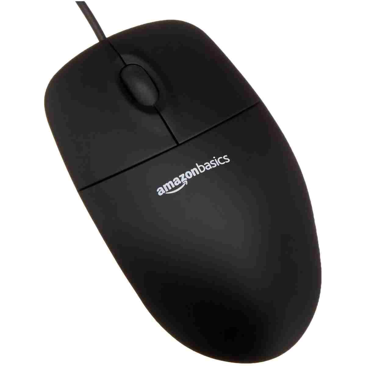 Wired Keyboard and Mouse Bundle, Full-Sized, QWERTY Layout, Black