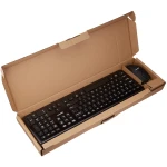 Wired Keyboard and Mouse Bundle, Full-Sized, QWERTY Layout, Black