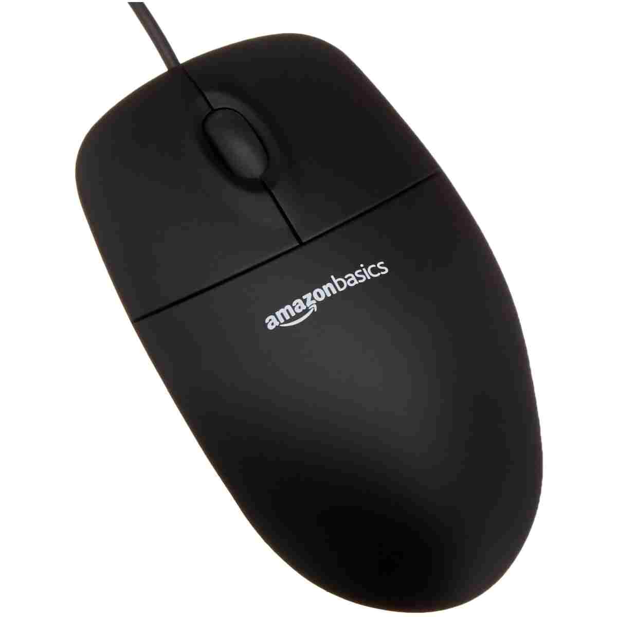 Wired Keyboard and Mouse Bundle, Full-Sized, QWERTY Layout, Black