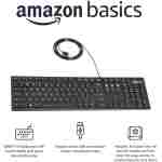 Wired Keyboard, Full-Sized, QWERTY Layout, Black
