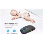 Wireless Bluetooth Mouse Rechargeable Laptop Mice with LED Use Portable(BT5.2 and USB 2.4G) Dual Mode Connection Silent Slim Computer Mouse for Laptop/iPad Tablet/Apple...