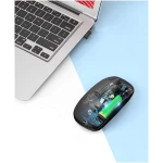Wireless Bluetooth Mouse Rechargeable Laptop Mice with LED Use Portable(BT5.2 and USB 2.4G) Dual Mode Connection Silent Slim Computer Mouse for Laptop/iPad Tablet/Apple...