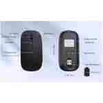 Wireless Bluetooth Mouse Rechargeable Laptop Mice with LED Use Portable(BT5.2 and USB 2.4G) Dual Mode Connection Silent Slim Computer Mouse for Laptop/iPad Tablet/Apple...