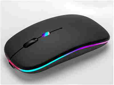 Wireless Bluetooth Mouse Rechargeable Laptop Mice with LED Use Portable(BT5.2 and USB 2.4G) Dual Mode Connection Silent Slim Computer Mouse for Laptop/iPad Tablet/Apple...
