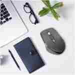 Wireless Bluetooth Side Scroll Mouse with Multi-Device, Ergonomic Computer Mice with Smart Flying Scroll, Quiet Click for Computer, Laptop, iPad, Tablet, MacBook