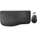 Wireless Keyboard and Mouse Combo, EDJO 2.4G Full-Sized Ergonomic Computer Keyboard with Wrist Rest and 3 Level DPI Adjustable Wireless Mouse for Windows, Mac OS Desktop/Laptop/PC