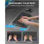 Wireless Keyboard and Mouse Combo, EDJO 2.4G Full-Sized Ergonomic Computer Keyboard with Wrist Rest and 3 Level DPI Adjustable Wireless Mouse for Windows, Mac OS Desktop/Laptop/PC