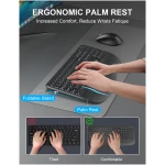 Wireless Keyboard and Mouse Combo, EDJO 2.4G Full-Sized Ergonomic Computer Keyboard with Wrist Rest and 3 Level DPI Adjustable Wireless Mouse for Windows, Mac OS Desktop/Laptop/PC