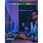 Wireless Keyboard and Mouse Combo - RGB Backlit, Rechargeable & Light Up Letters, Full-Size, Ergonomic Tilt Angle, Sleep Mode, 2.4GHz Quiet Keyboard Mouse for Mac, Windows,...