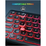 Wireless Keyboard and Mouse Combo - RGB Backlit, Rechargeable & Light Up Letters, Full-Size, Ergonomic Tilt Angle, Sleep Mode, 2.4GHz Quiet Keyboard Mouse for Mac, Windows,...