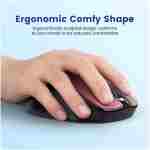 Wireless Mouse, D-09 Computer Mouse USB Cordless Mice for Laptop, Ergo Grips, Lightspeed 5-Level 2400 DPI, 16 Months Battery, Portable for PC Mac Chromebook (Black)