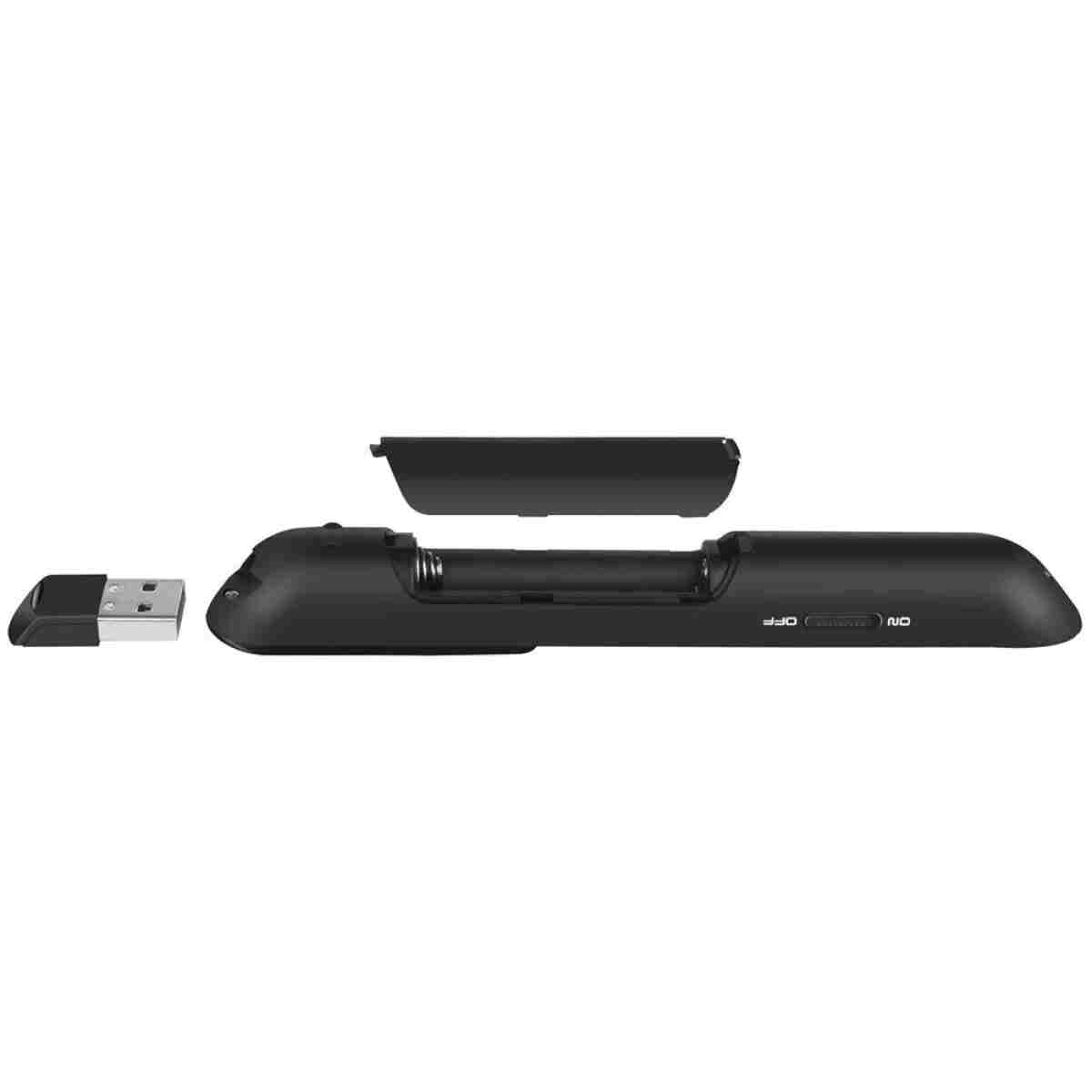 Wireless Presenter, Hyperlink Volume Control Presentation Clicker RF 2.4GHz USB PowerPoint Clicker Presentation Remote Control Pointer Slide Advancer (Black)