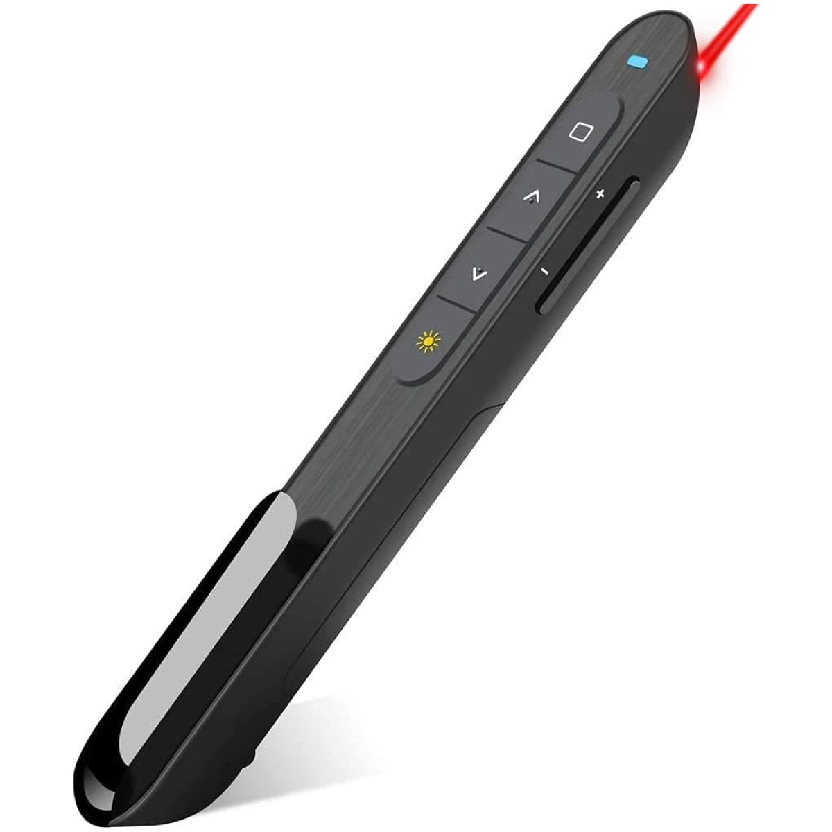 Wireless Presenter, Hyperlink Volume Control Presentation Clicker RF 2.4GHz USB PowerPoint Clicker Presentation Remote Control Pointer Slide Advancer (Black)