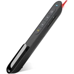 Wireless Presenter, Hyperlink Volume Control Presentation Clicker RF 2.4GHz USB PowerPoint Clicker Presentation Remote Control Pointer Slide Advancer (Black)
