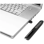 Wireless Presenter, Hyperlink Volume Control Presentation Clicker RF 2.4GHz USB PowerPoint Clicker Presentation Remote Control Pointer Slide Advancer (Black)