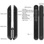 Wireless Presenter, Hyperlink Volume Control Presentation Clicker RF 2.4GHz USB PowerPoint Clicker Presentation Remote Control Pointer Slide Advancer (Black)