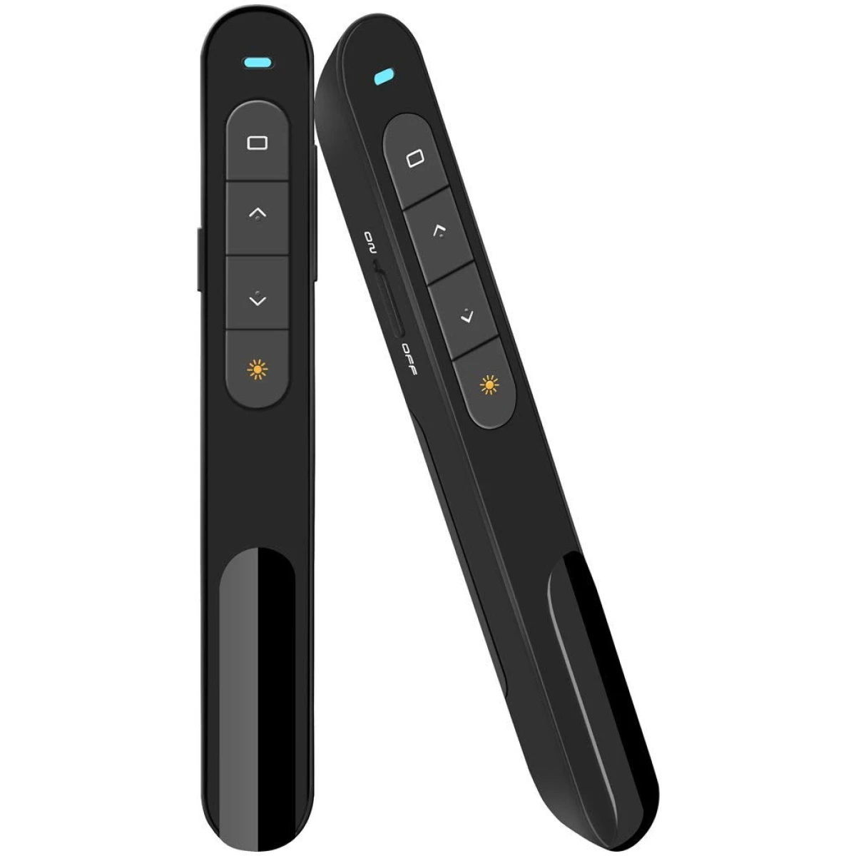 Wireless Presenter, Hyperlink Volume Control Presentation Clicker RF 2.4GHz USB PowerPoint Clicker Presentation Remote Control Pointer Slide Advancer (Black)
