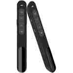 Wireless Presenter, Hyperlink Volume Control Presentation Clicker RF 2.4GHz USB PowerPoint Clicker Presentation Remote Control Pointer Slide Advancer (Black)