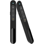 Wireless Presenter, Hyperlink Volume Control Presentation Clicker RF 2.4GHz USB PowerPoint Clicker Presentation Remote Control Pointer Slide Advancer (Black)