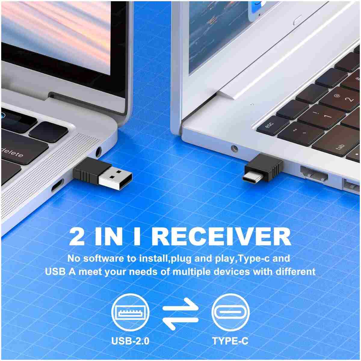Wireless Presenter, Hyperlink Volume Control Presentation Clicker RF 2.4GHz USB PowerPoint Clicker Presentation Remote Control Pointer Slide Advancer (Black)