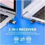 Wireless Presenter, Hyperlink Volume Control Presentation Clicker RF 2.4GHz USB PowerPoint Clicker Presentation Remote Control Pointer Slide Advancer (Black)