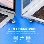 Wireless Presenter, Hyperlink Volume Control Presentation Clicker RF 2.4GHz USB PowerPoint Clicker Presentation Remote Control Pointer Slide Advancer (Black)