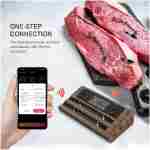 Wireless Smart Meat Thermometer with Dual-Sensor Probe, 500FT Remote Monitoring, Dedicated App, Real-Time Ambient and Food Temperature Tracking for Precise Cooking Control