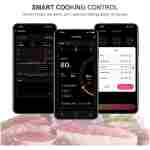 Wireless Smart Meat Thermometer with Dual-Sensor Probe, 500FT Remote Monitoring, Dedicated App, Real-Time Ambient and Food Temperature Tracking for Precise Cooking Control