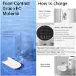 Wireless Smart Pet Water Fountain Automatic Water Change Intelligent System, Super Quiet Smart Cat Water Fountain, 180 Days Battery Life, 3L Large Capacity, Smart Pet Water...