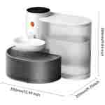 Wireless Smart Pet Water Fountain Automatic Water Change Intelligent System, Super Quiet Smart Cat Water Fountain, 180 Days Battery Life, 3L Large Capacity, Smart Pet Water...