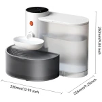 Wireless Smart Pet Water Fountain Automatic Water Change Intelligent System, Super Quiet Smart Cat Water Fountain, 180 Days Battery Life, 3L Large Capacity, Smart Pet Water...