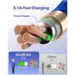 XIAWAO USB 转 USB C 数据线（6 件装，10 英尺 6 英尺），USB A 转 Type C 充电器快速充电线，适用于三星 Galaxy S23 S22 S21 S20 S10 S9 Note 20 10 A50 A51 A71 Moto G，适用于 iPhone 16...