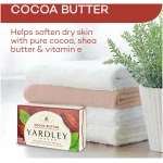 Yardley London Nourishing Bath Soap Bar Cocoa Butter, Helps Soften Dry Skin with Pure Cocoa Butter, Shea Butter & Vitamin E, 4.0 oz Bath Bar, 1 Soap Bar